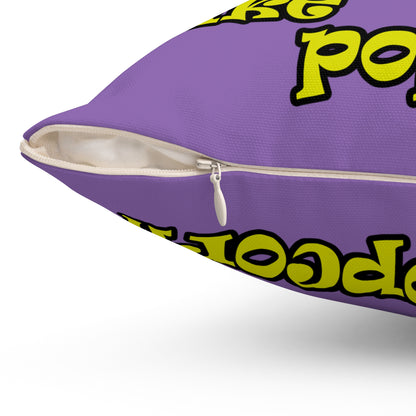 popping like popcorn - Spun Polyester Square Pillow - (light purple)