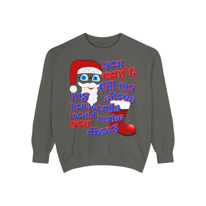 santa's shoes - Unisex Garment-Dyed Sweatshirt