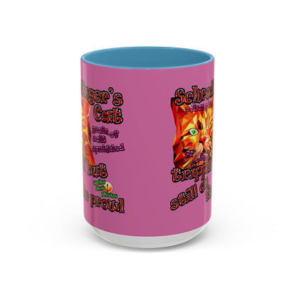 schrodinger's cat - Accent Mug (light pink)