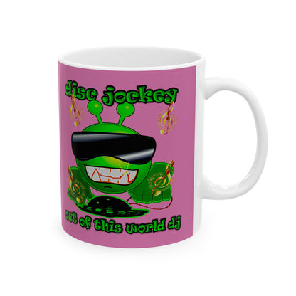 disc jockey - White Mug (light pink)