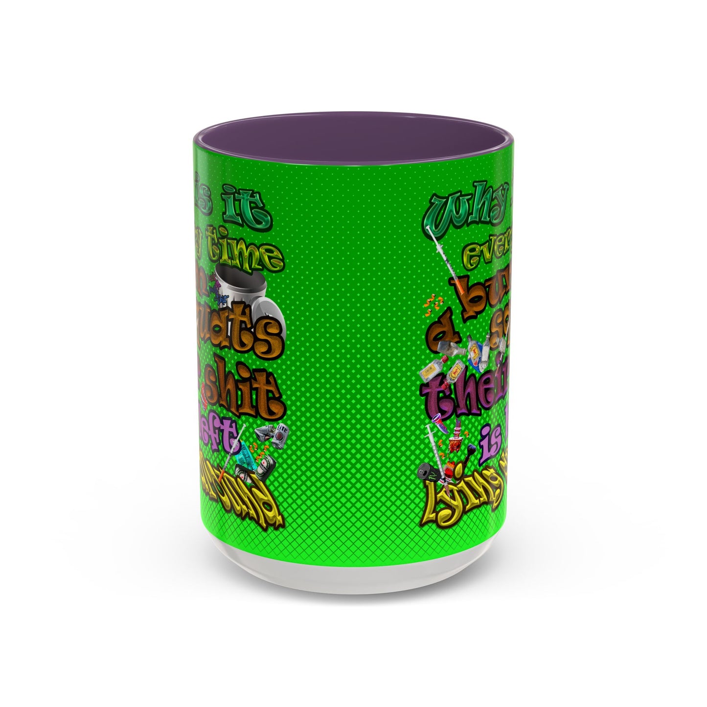 the bum's shit - Accent Mug (logo green)