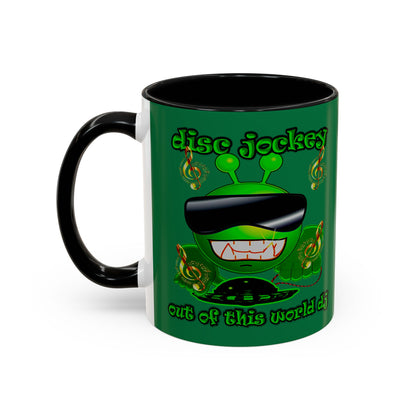 disc jockey - Accent Mug (dark green)