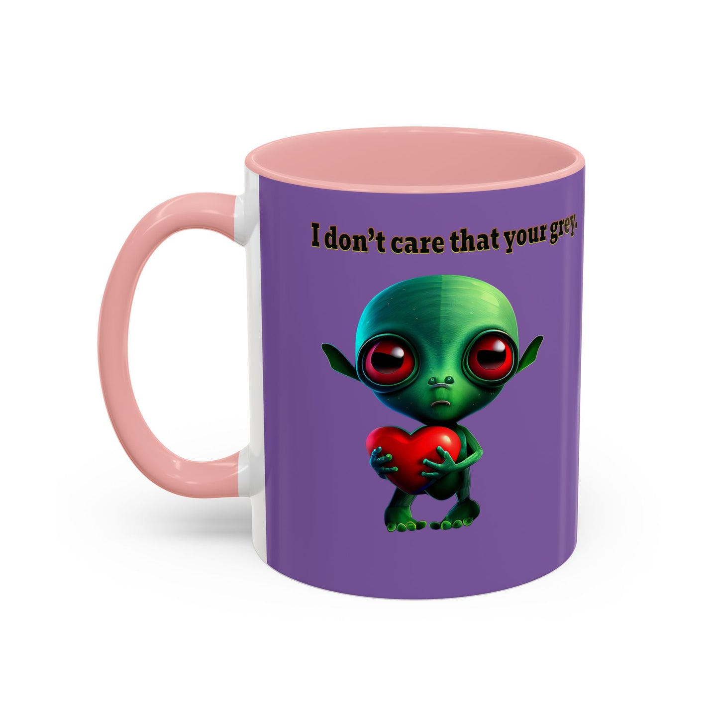 I don't care that your grey - Accent Mug (light purple)