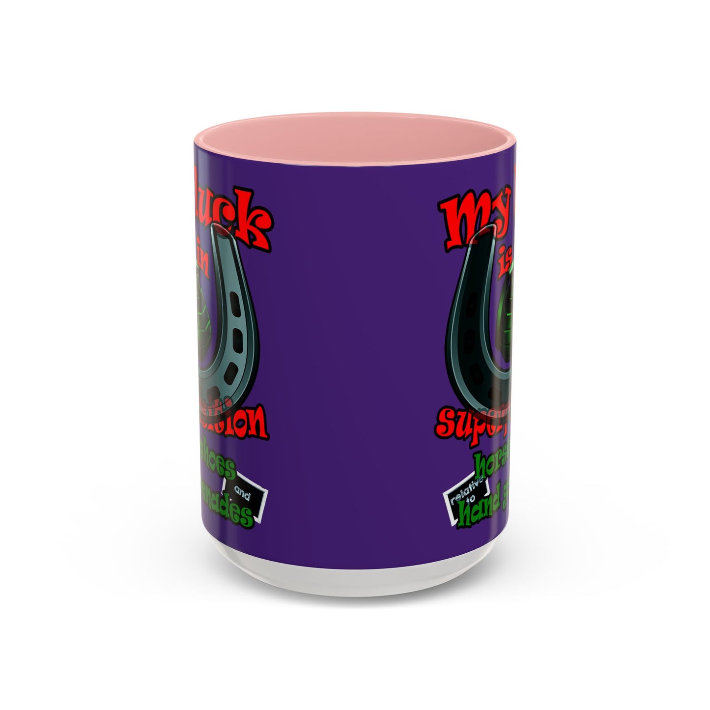 my luck - Accent Mug (purple)