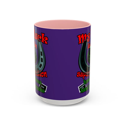 my luck - Accent Mug (purple)