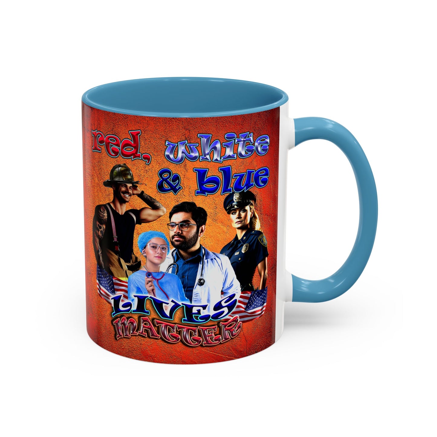 rw&b lives matter - Accent Mug (burnt orange)
