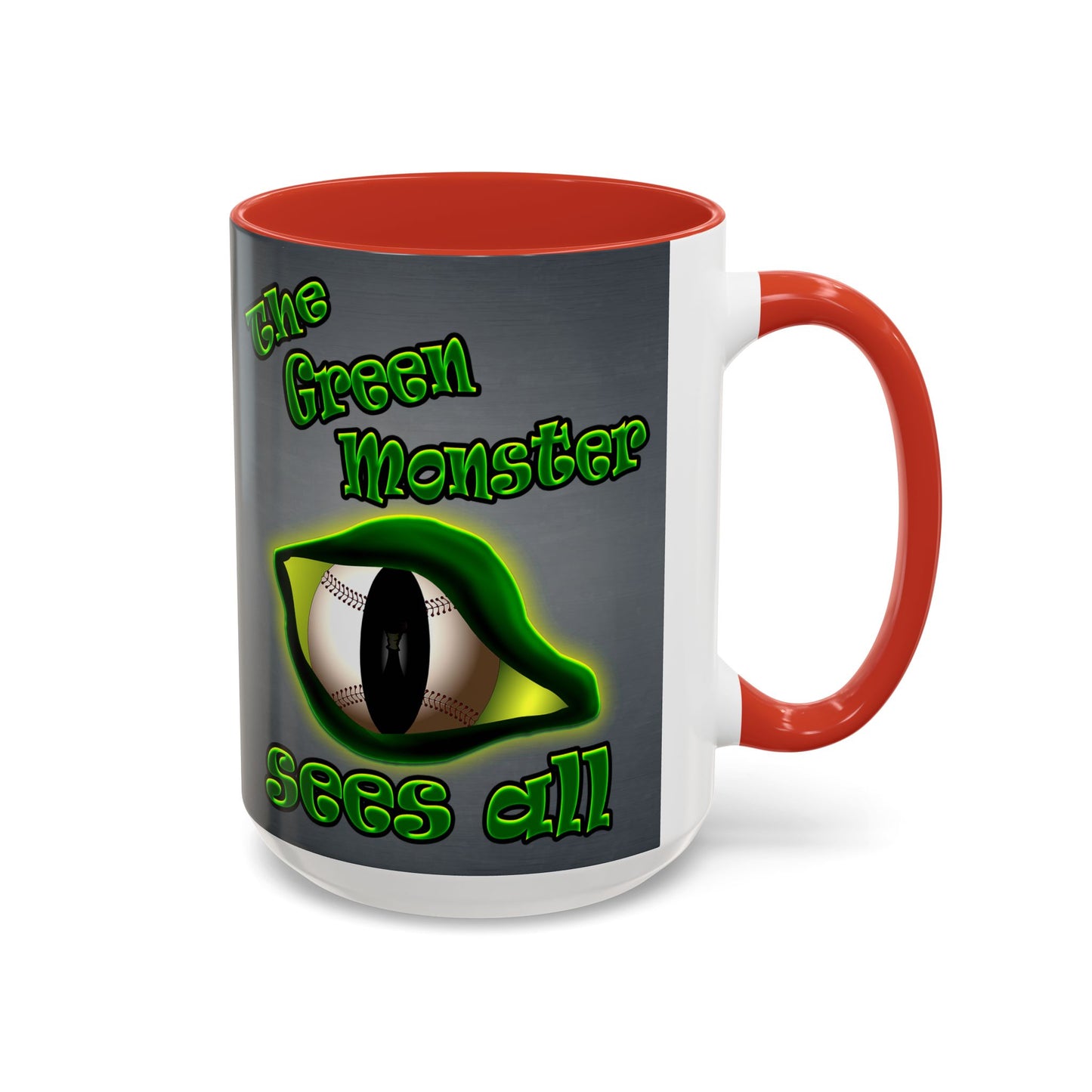 green monster - Accent Mug (grey-light grey)