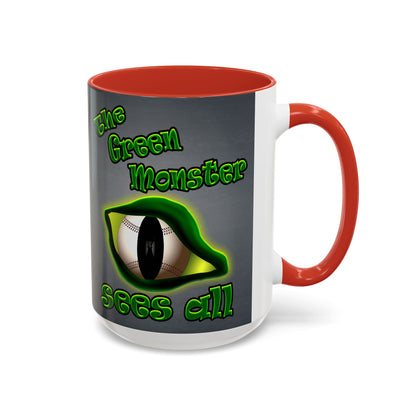 green monster - Accent Mug (grey-light grey)