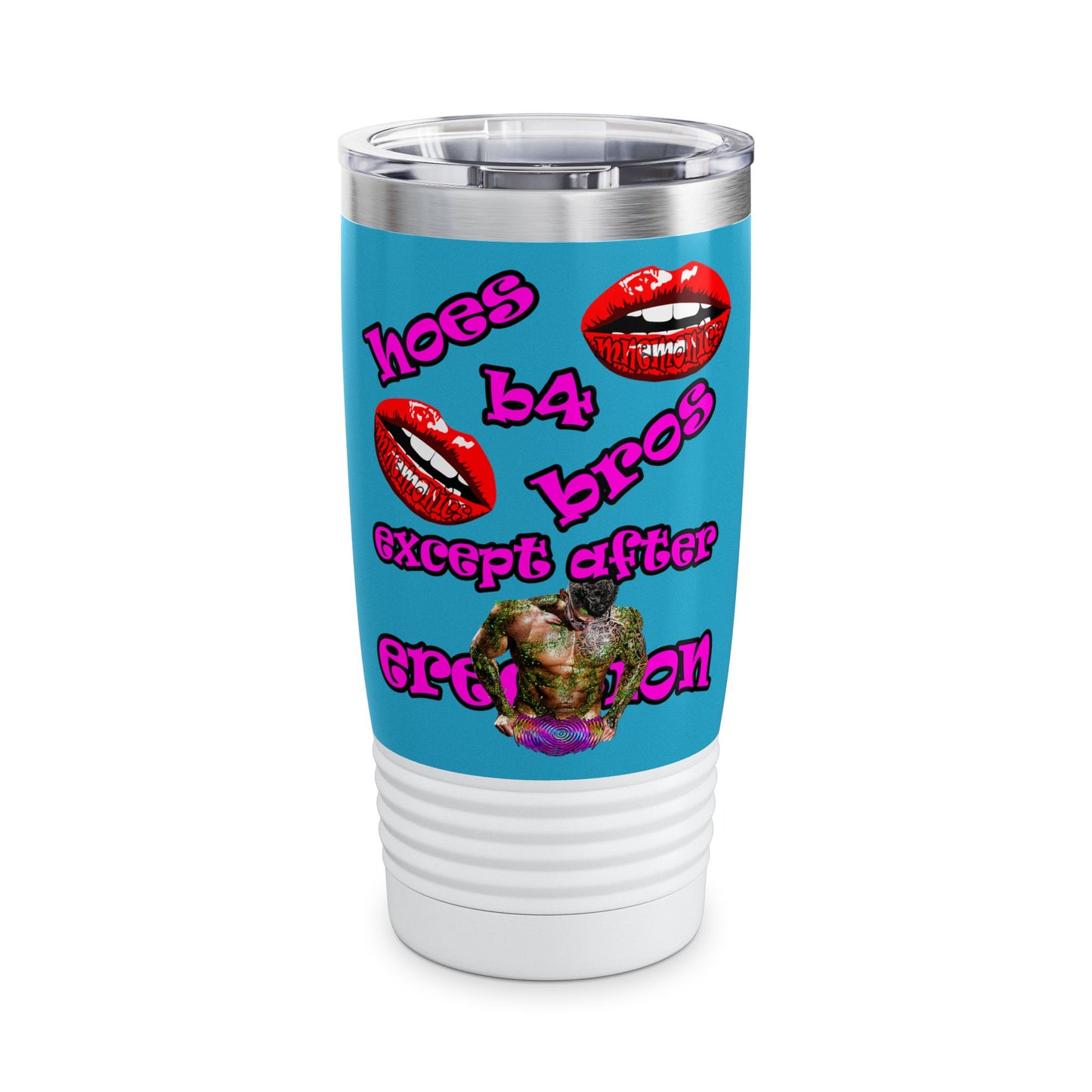 hoes b4 bros - Ringneck Tumbler, 20oz (turquoise)