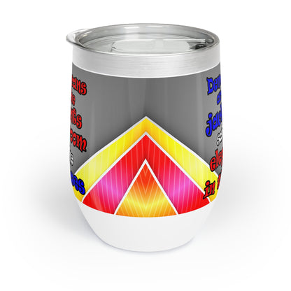 donkeys and elephants - Chill Wine Tumbler (rainbow split)