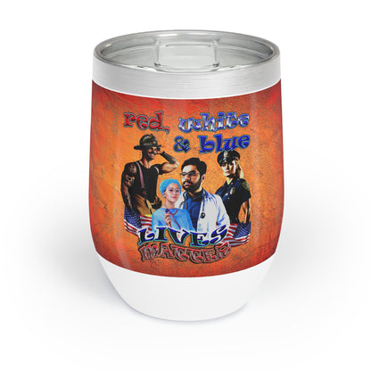 rw&b lives matter - Chill Wine Tumbler (burnt orange)