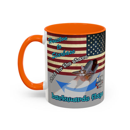 shoot for the stars - Accent Mug (light grey)