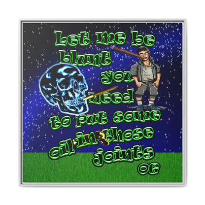 og - framed canvas art ('snoops' background)