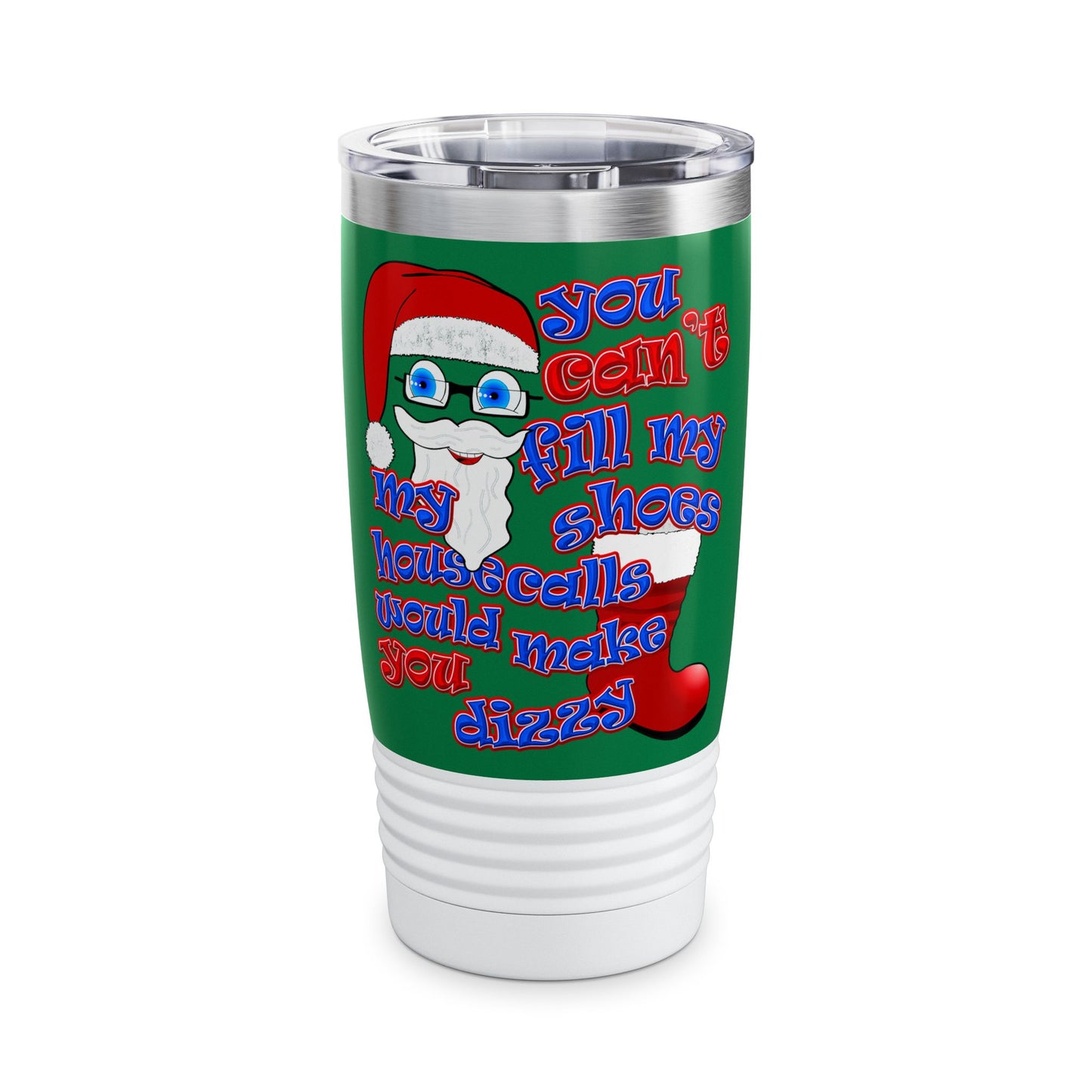 santa's shoes - Ringneck Tumbler, 20oz (dark green)