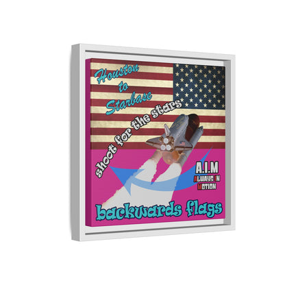 shoot for the stars - framed canvas art (pink)