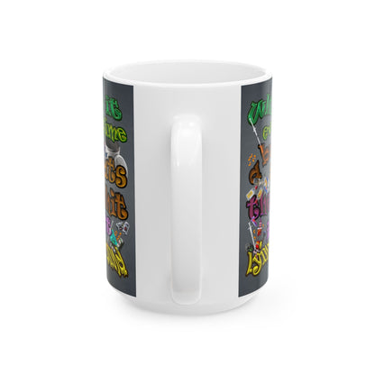 the bum's shit - White Mug (grey-light grey)