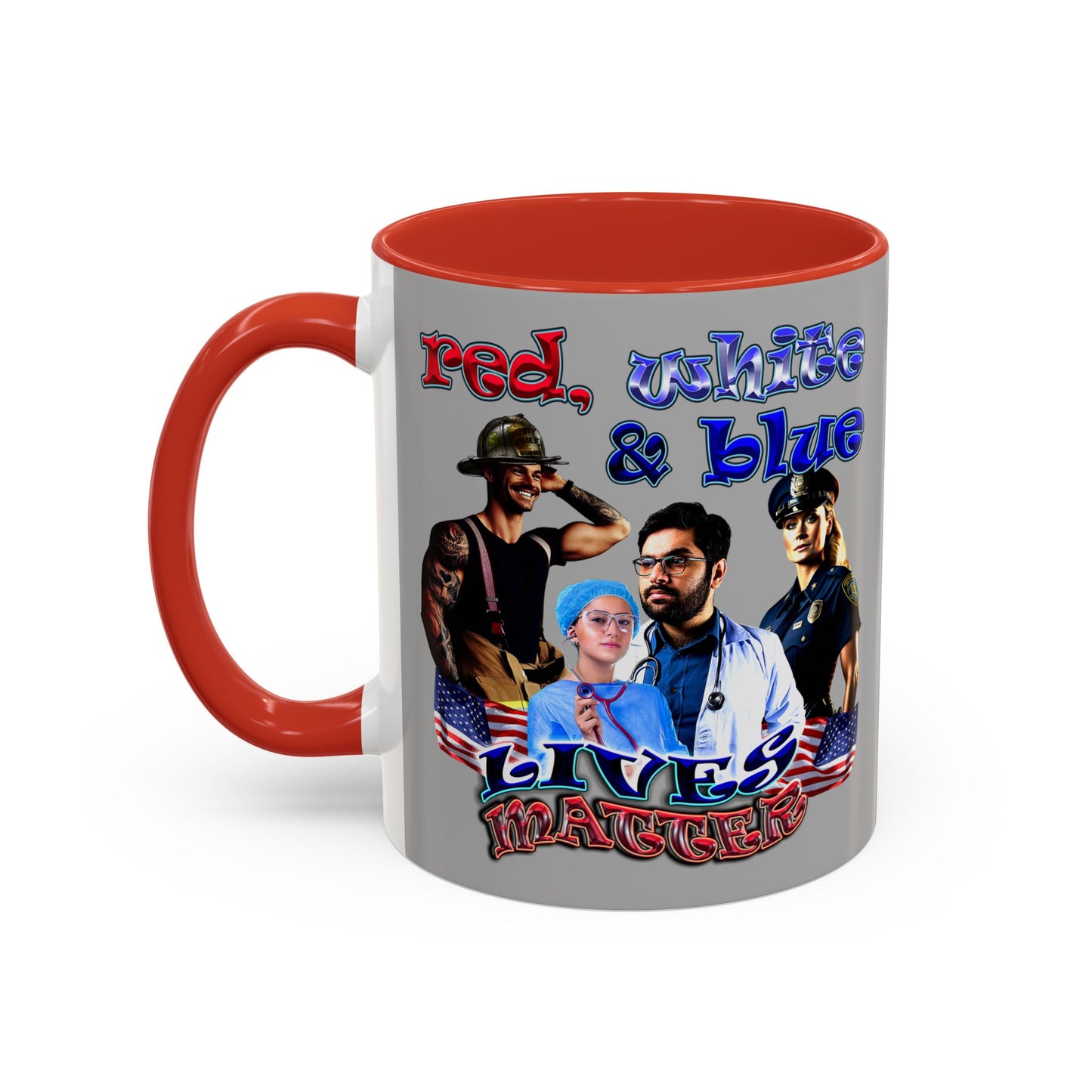 rw&b lives matter - Accent Mug (light grey)