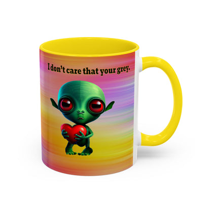 I don't care that your grey - Accent Mug (color blur)