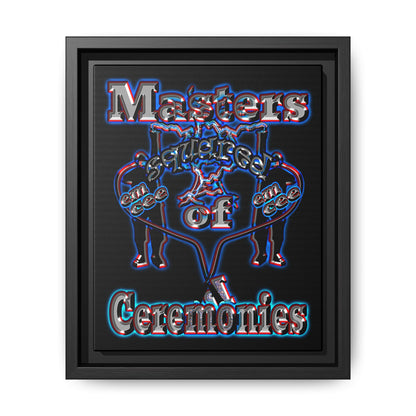 em cee squared - framed canvas art (black)