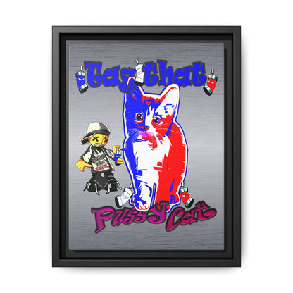 tag that - framed canvas art (brushed nickel)