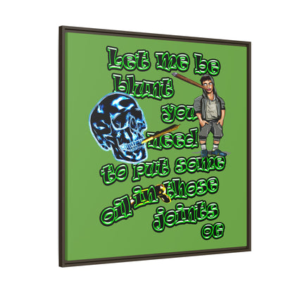 og - framed canvas art (green)