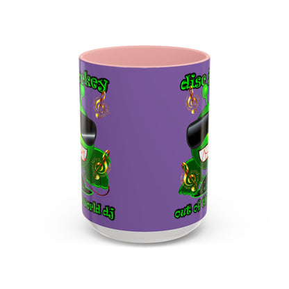 disc jockey - Accent Mug (light purple)