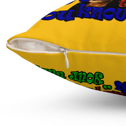 high noon - Spun Polyester Square Pillow - (yellow)