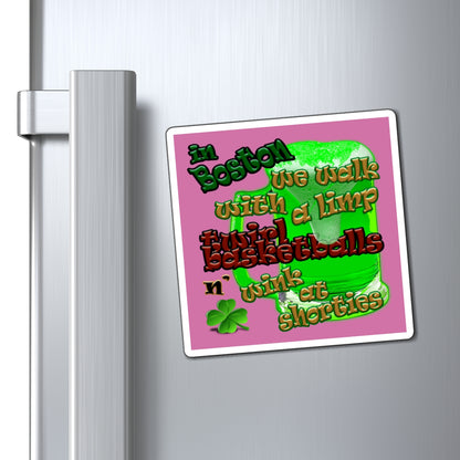 celtics logo - Magnets - (light pink)
