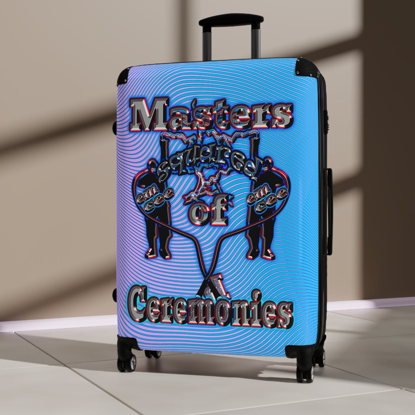 em cee squared - Suitcase (light blue-purple wave)