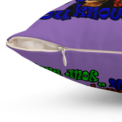 high noon - Spun Polyester Square Pillow - (light purple)