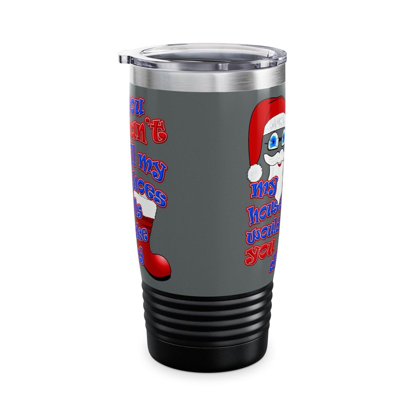 santa's shoes - Ringneck Tumbler, 20oz (dark grey)