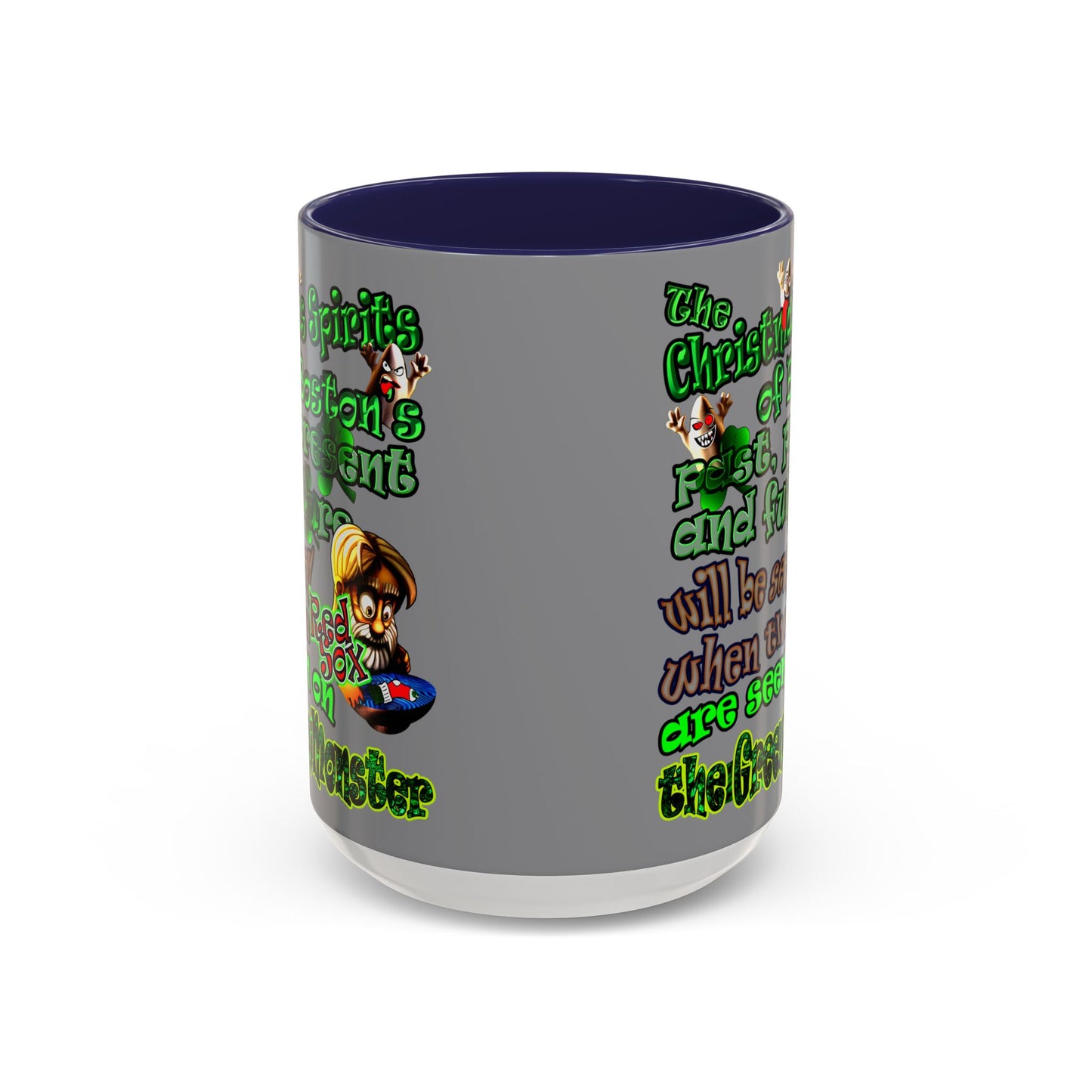 christmas spirits of boston - Accent Mug (grey)