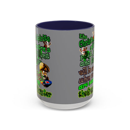 christmas spirits of boston - Accent Mug (grey)