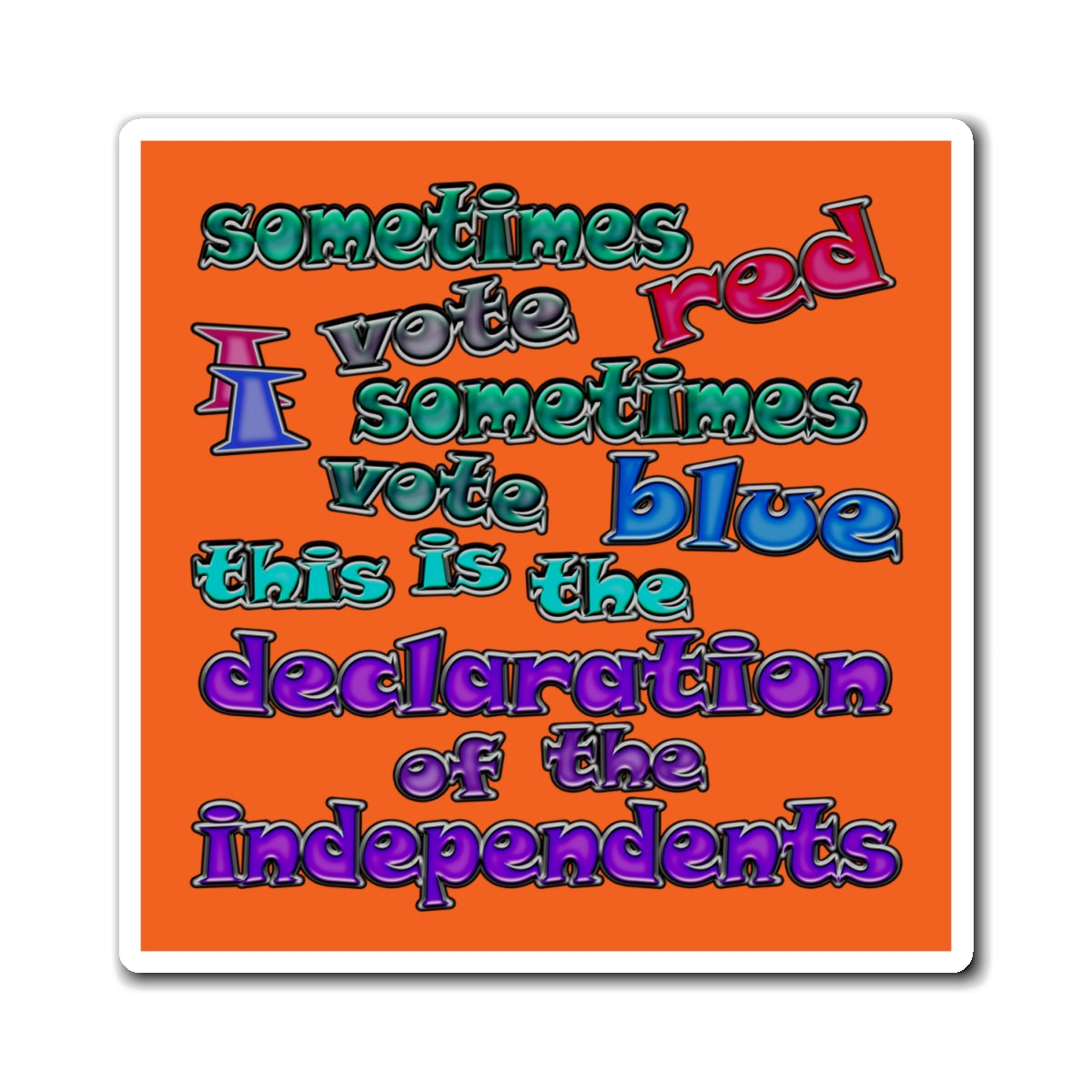 declaration of the independents - Magnets - (orange)