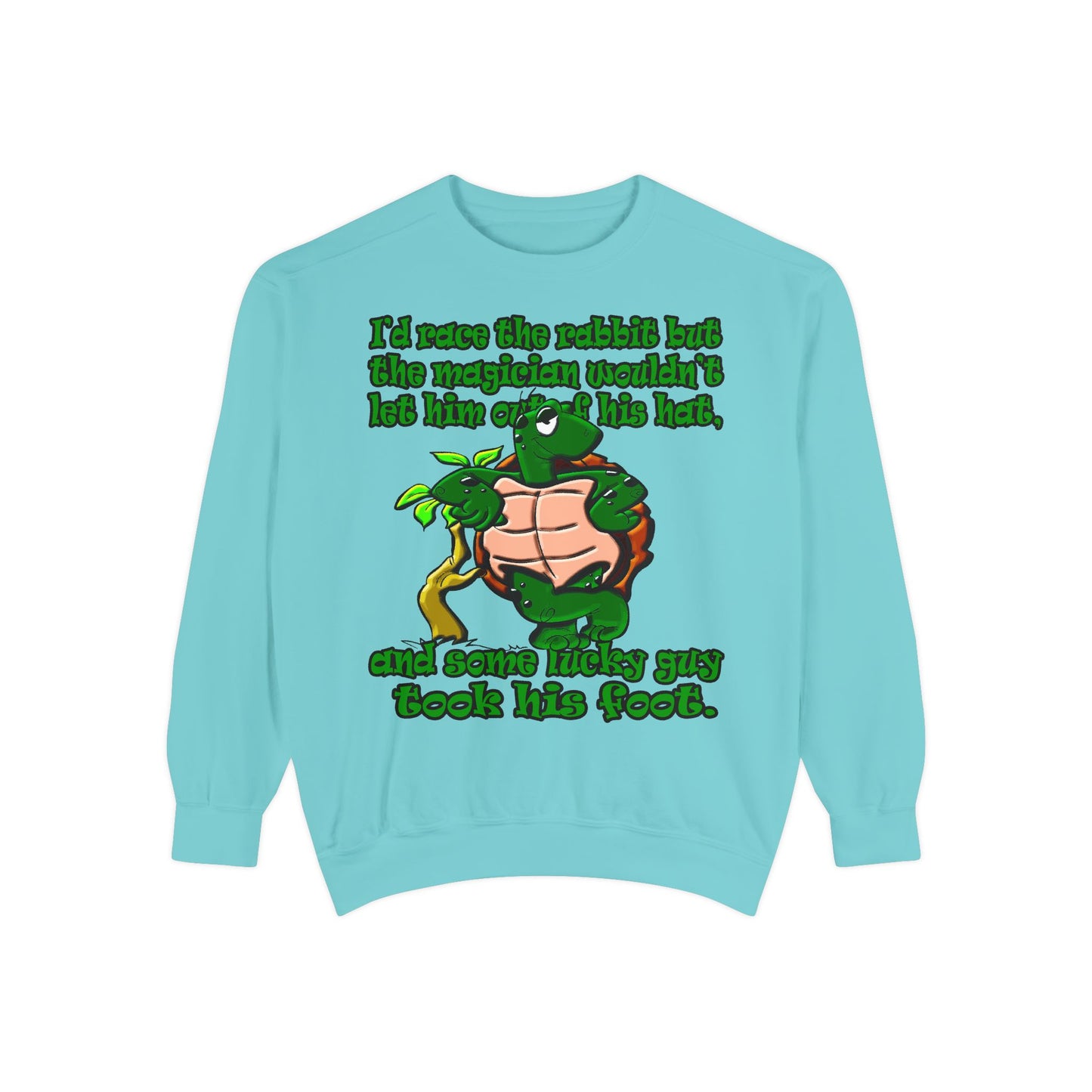 turtle race - Unisex Garment-Dyed Sweatshirt