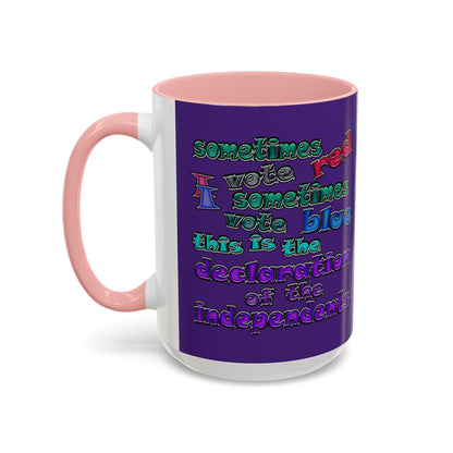 declaration of the independents - Accent Mug (purple)