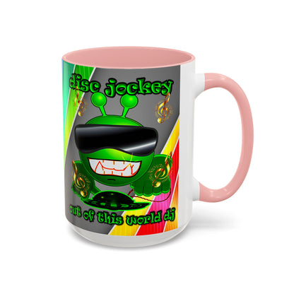 disc jockey - Accent Mug (rainbow split)