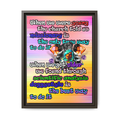 doggystyle - framed canvas art (color blur)