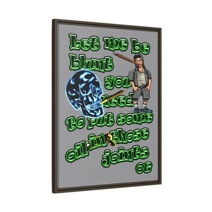 og - framed canvas art (grey)