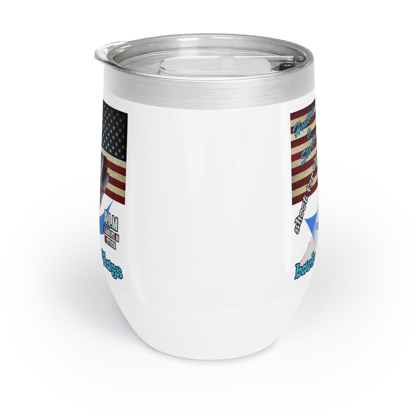shoot for the stars - Chill Wine Tumbler (white)