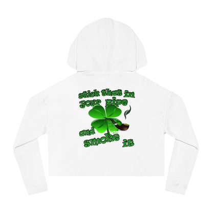 celtics logo - Women’s Cropped Hooded Sweatshirt