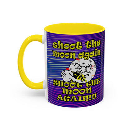 shoot the moon again - Accent Mug (purple wave)