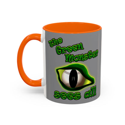 green monster - Accent Mug (grey)