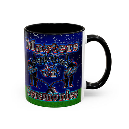em cee squared - Accent Mug ('snoops' background)