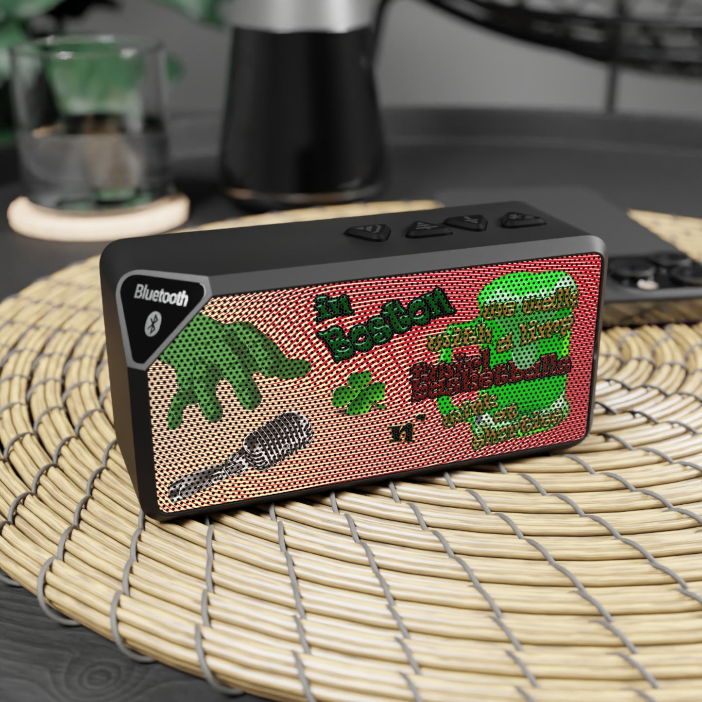 celtics logo - Jabba Bluetooth Speaker (yellow-orange wave)