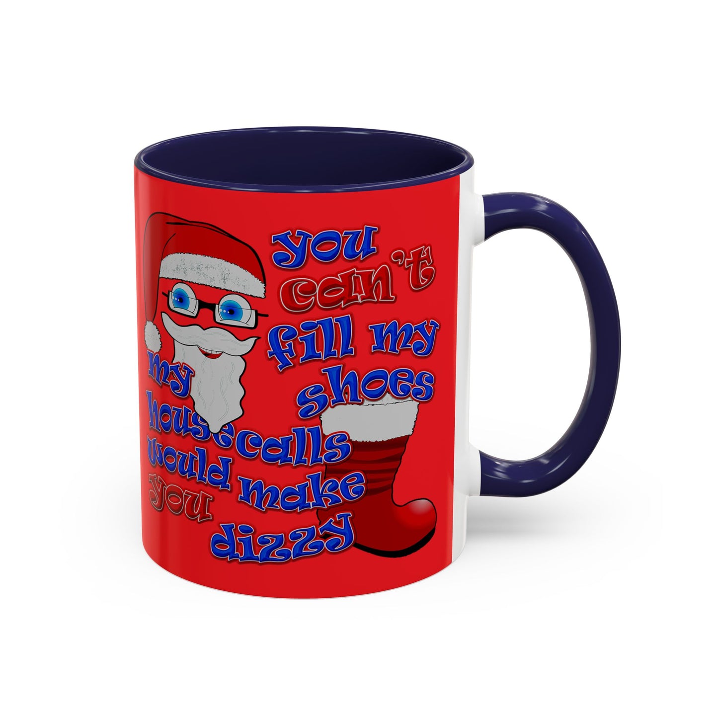 santa's shoes - Accent Mug (red)