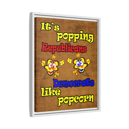 popping like popcorn - framed canvas art (brown papyrus)
