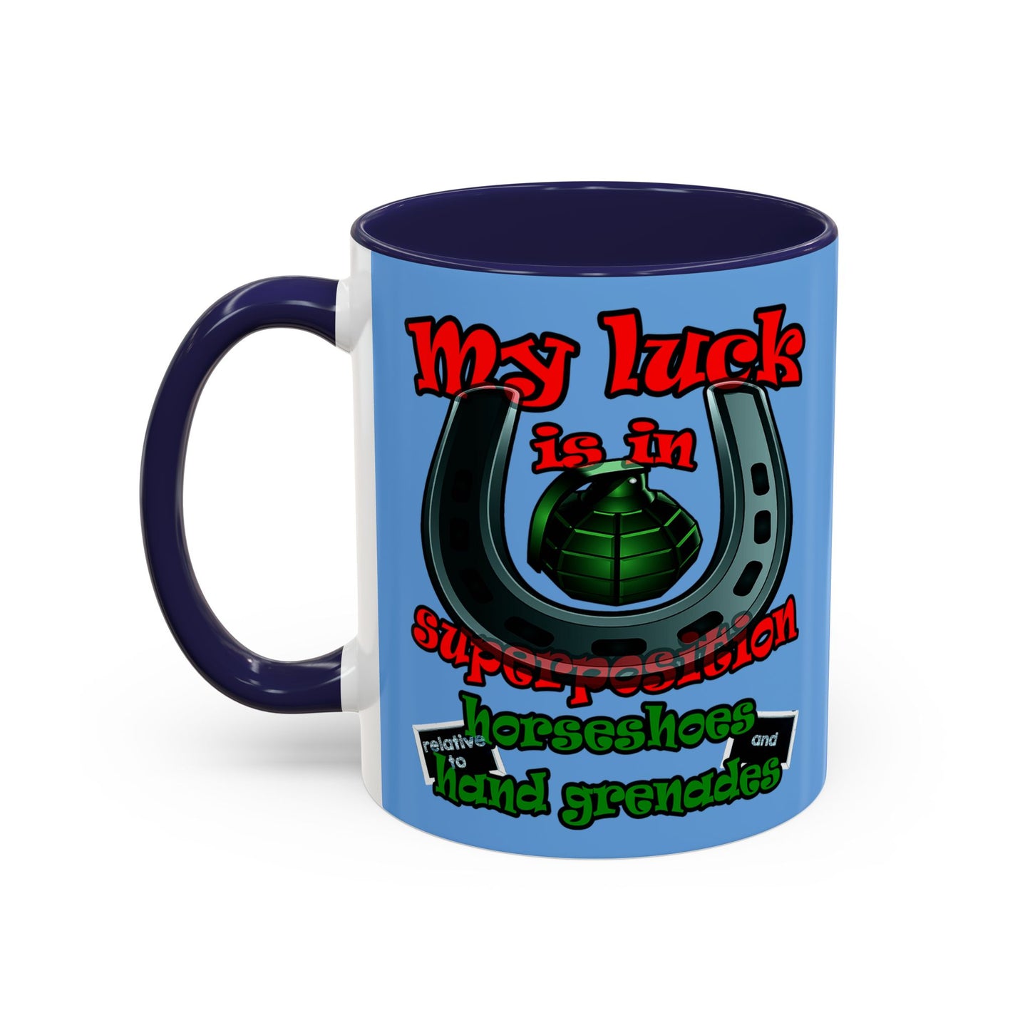 my luck - Accent Mug (light blue)