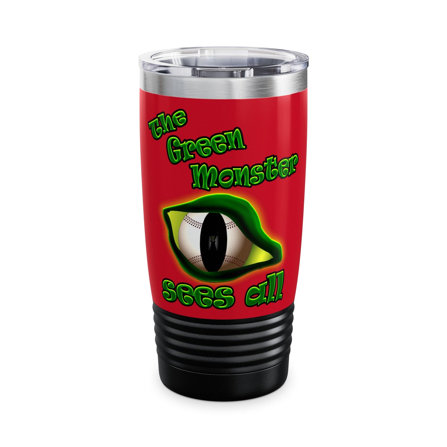 green monster - Ringneck Tumbler, 20oz (dark red)