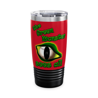 green monster - Ringneck Tumbler, 20oz (dark red)